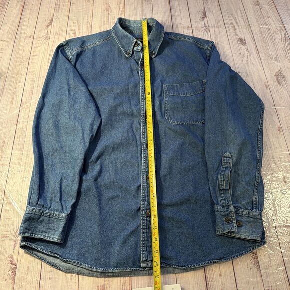 Eddie Bauer Western Outdoor Jean Jacket/Shirt Men's Rugged Denim Size Medium - Picture 3 of 13